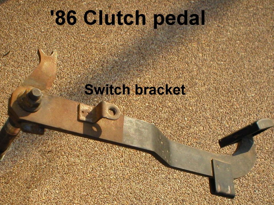 The '86 pedal uses a different cruise clutch kill switch, but mine will still work with it.  The pedal also has a brace to keep it from hitting the firewall because '84-86 5.0L EFIs have the inertia switch there.