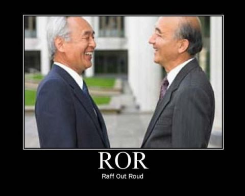 1990 Ford Bronco - Two businessmen share a laugh outdoors, with a humorous meme overlay.