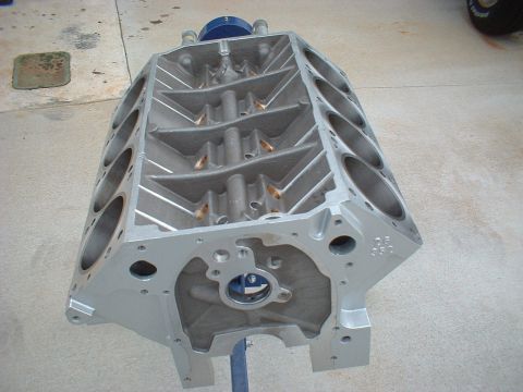1969 Mercury Cyclone - A new Robert Pond aluminum block to start the new build. All machine work has been done and bronze bushings have been installed.