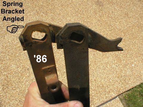 1983 Ford Bronco - Looking closer, I could see that the '86 spring bracket was welded on at a noticeable angle.