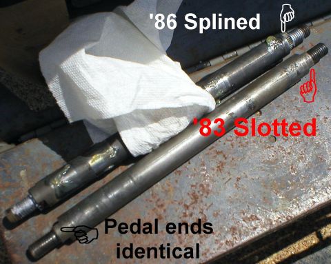 1983 Ford Bronco - Other than the lever end, the shafts are identical.