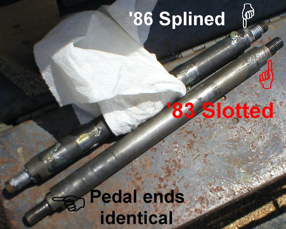 Other than the lever end, the shafts are identical.