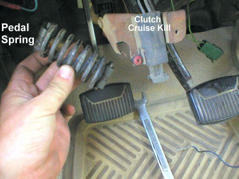 1983 Ford Bronco - Reinstalling this spring was VERY difficult: I used a special clamp to compress it, and then tied it with baling wire to hold it compressed…