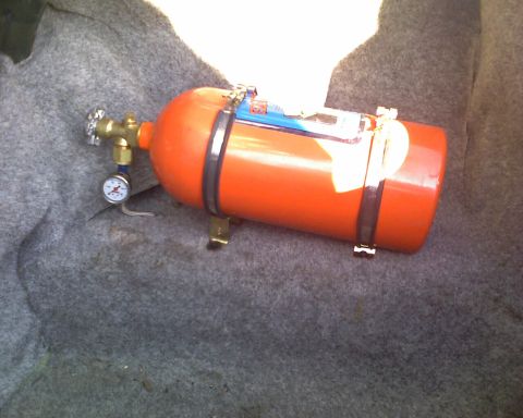 1993 Ford Crown Victoria - ugly ass orange nitrous tank...we have to fix that