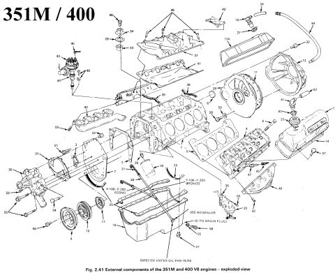 1983 Ford Bronco - 351M Exploded