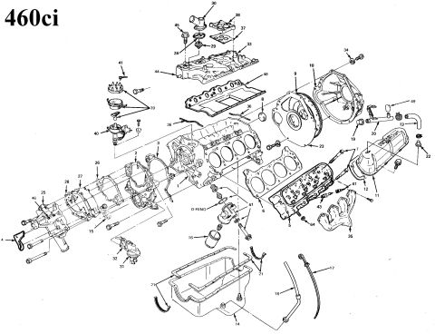 1983 Ford Bronco - 460ci Exploded