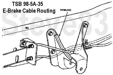 1983 Ford Bronco - TSB 98-5A-35 Rear Parking Brake Cables Bind - Vehicles Built Before 8/20/96, except chassis cab Publication Date: MARCH 18, 1998 LIGHT TRUC…