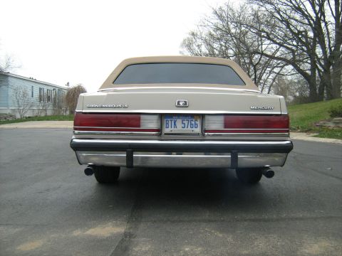 1988 Mercury Grand Marquis - Rear view of a 1988 Mercury Grand Marquis LS, showing its distinctive taillights and chrome bumper.