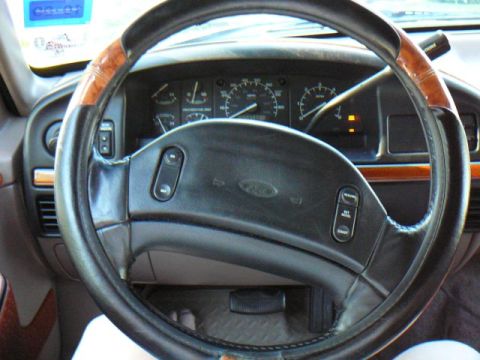 1992 Ford Bronco - Interior view of a 1992 Ford Bronco, focusing on the dashboard and steering wheel.
