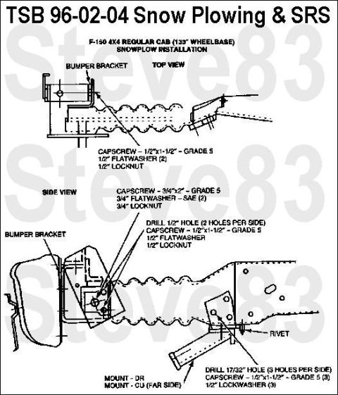 1983 Ford Bronco - TSB 96-02-04 Snow Plowing and SRS Publication Date: JANUARY 15, 1996 LIGHT TRUCK: 1994-96 F-150 ISSUE: Some customers have questioned if sn…