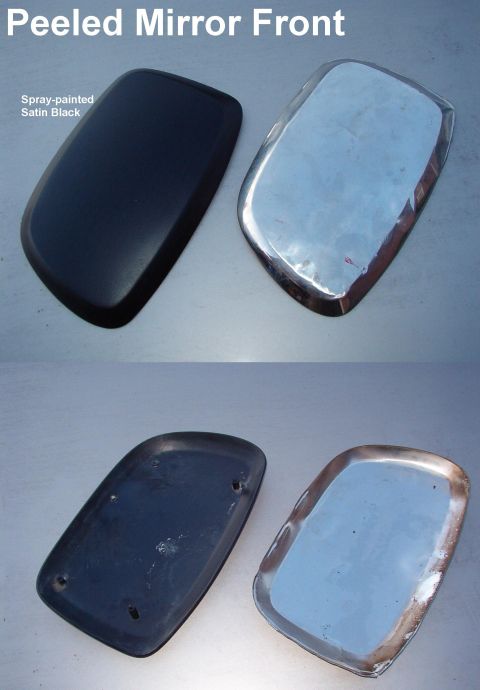 1983 Ford Bronco - Until today, every shiny mirror front I had seen was chromed plastic. But after removing this dented one & finding no dents on the back, I…