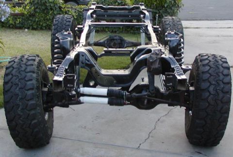 1981 Ford Bronco - Front View after first coat of MagnetPaints.com "Chassis Saver"