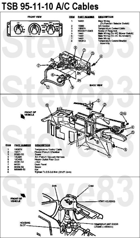 1983 Ford Bronco - TSB 95-11-10 Dual A/C Cables Publication Date: JUNE 5, 1995 LIGHT TRUCK: 1995 BRONCO, F-150-350 SERIES ISSUE: A revised temperature door co…