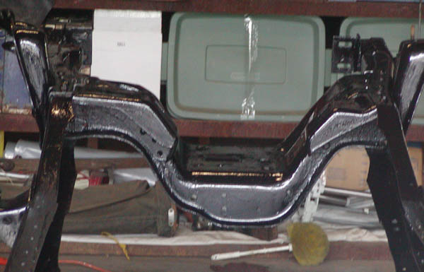 Here is the Bare Front Crossmember after painting it.