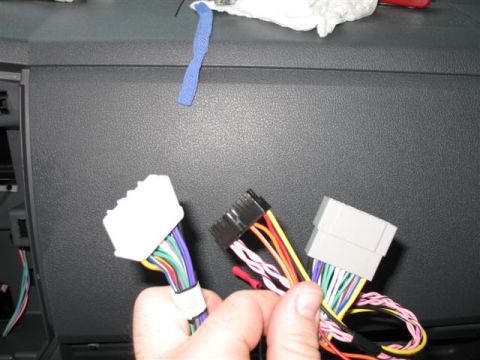 2008 Dodge 1500 - The connectors for the LockPick device. The white plugs into the factory wire harness and the black goes into the LockPick device.