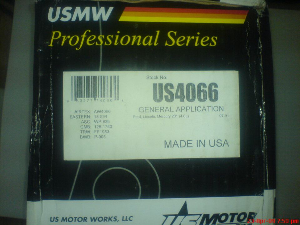 USMW Professional Series part box for US4066, fits Ford, Lincoln, Mercury 281 (4.6L) 97-91