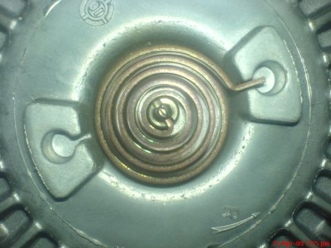 1992 Ford Crown Victoria - This is a close-up of a fan clutch, a component used in vehicle cooling systems.