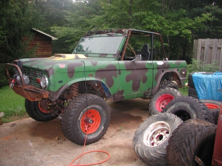 1967 Ford Bronco - Look at the drives side after I put in 5.5" coils
