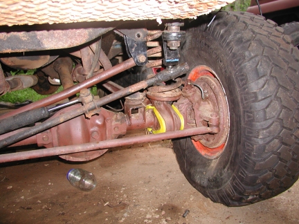 1967 Ford Bronco - The inside of the driverside front lift check out the pretty yellow bushings