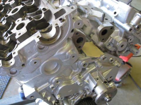 1994 Ford Probe - This is a close-up view of a disassembled engine block, revealing its intricate internal structure and metallic finish.