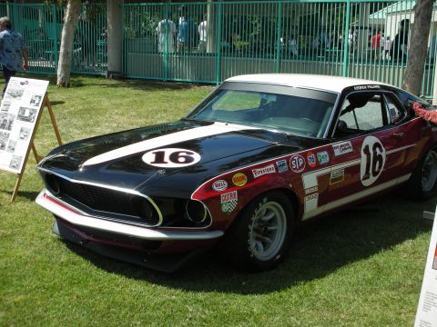 1992 Ford Crown Victoria - This 1969 Ford Mustang Boss 302 race car displays numerous sponsor decals and the number 16.