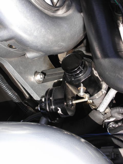 1992 Ford Crown Victoria - Close-up of a blow-off valve assembly, likely an aftermarket performance part.