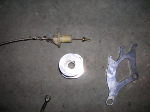 1998 Ford Crown Victoria - Closer picture of cable end and firewall adjuster bore.