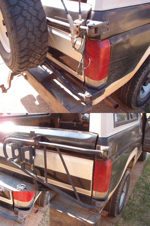 1983 Ford Bronco - Someone suggested that the curved body brackets of Type 2 & 3 swingaways wouldn't fit an '80-86 body's squared corners. So to make installi…