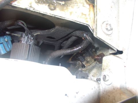 1990 Lincoln Town Car - These two 11mm nuts are the first to come off.