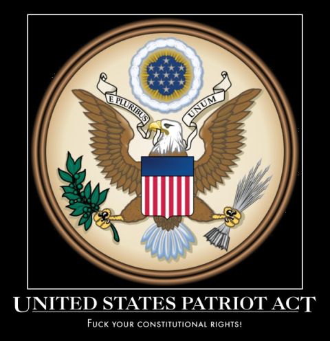 1990 Ford Bronco - This image is a meme referencing the United States Patriot Act and its impact on constitutional rights.
