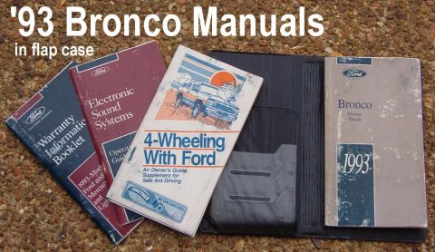 1983 Ford Bronco - Manuals for '93 Bronco in flap case