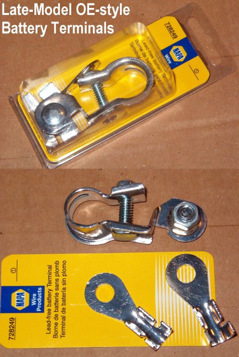 1983 Ford Bronco - Late-Model OE-style Battery Terminals ~$10ea @ NAPA The "lead-free" description is misleading. The other solder-on terminals are…