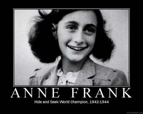 1990 Ford Bronco - This image features a portrait of Anne Frank with text below her name and a tagline.