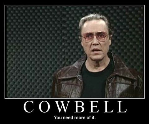 1990 Ford Bronco - Christopher Walken meme with text COWBELL and You need more of it. Supermotors.net logo is visible.