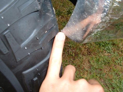 1994 GMC Suburban - Clearance @ the front bumper (yes that is my pinky).
