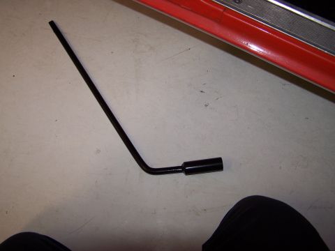 1973 Ford Ranchero - I welded a 3/4" deep socket onto the original tire iron to fit my new mags!