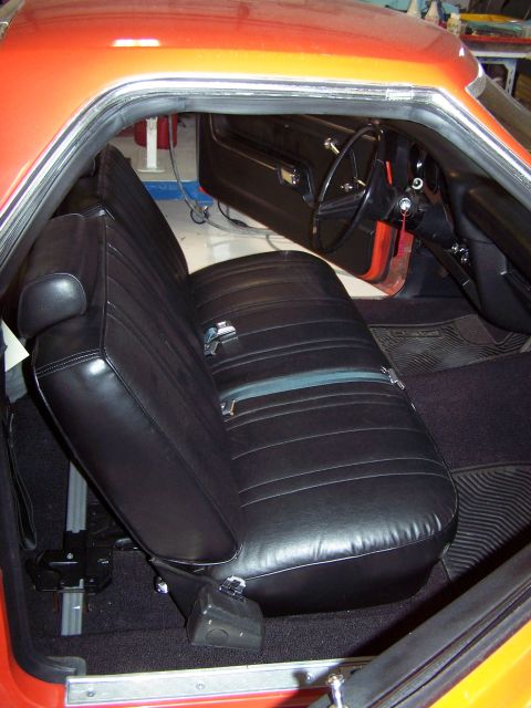1973 Ford Ranchero - vinyl bench seat, as originally installed.