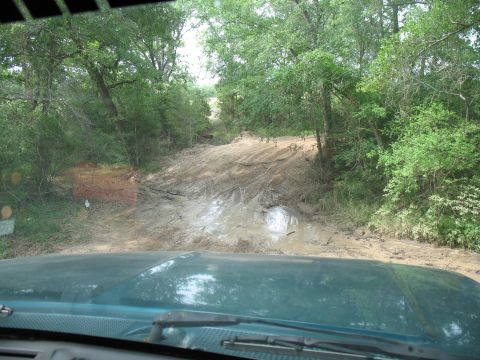 1993 Ford Bronco - Little hole from the passenger's seat of Will's pickup