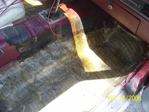 1975 Ford Mustang II - Fiberglass floorpans with kevlar matting