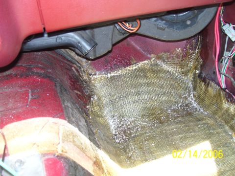 1975 Ford Mustang II - Fiberglass floorpans with kevlar matting
