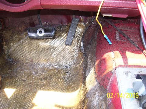 1975 Ford Mustang II - Fiberglass floorpans with kevlar matting