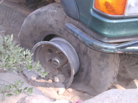 1994 Ford Bronco - john with the same problem he had last year at this spot. this is why he is walking in the previous picture