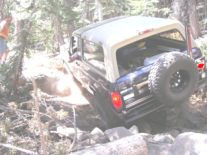 and through it with a little tire slippage from hanging up.  I definately 'need' 37's now.