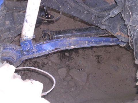 1994 Ford Bronco - Here you can see the pretzeled radius arm and broken front driveline. what you dont see is the transmission that got jammed (we think its t…