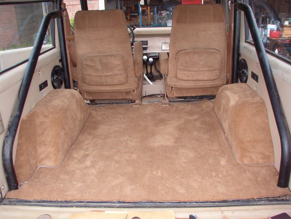 The cargo area is done, other than possibly cutting the middle down & rebinding the corners.