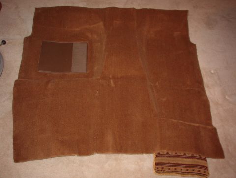 1975 Ford Bronco - Front carpet is next. The first step is to cut it down the middle.