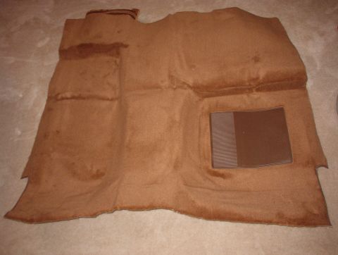 1975 Ford Bronco - Front carpet is next. The first step is to cut it down the middle.