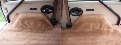 1975 Ford Bronco - The wheelwell carpeting is very loose and doesn't follow the contours well. But the way I've installed them, they can't move. The main floo…