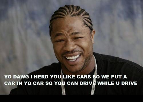 Meme with text overlay about cars