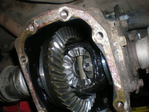 1992 Ford Bronco - Differential housing opened to reveal internal gears and components.